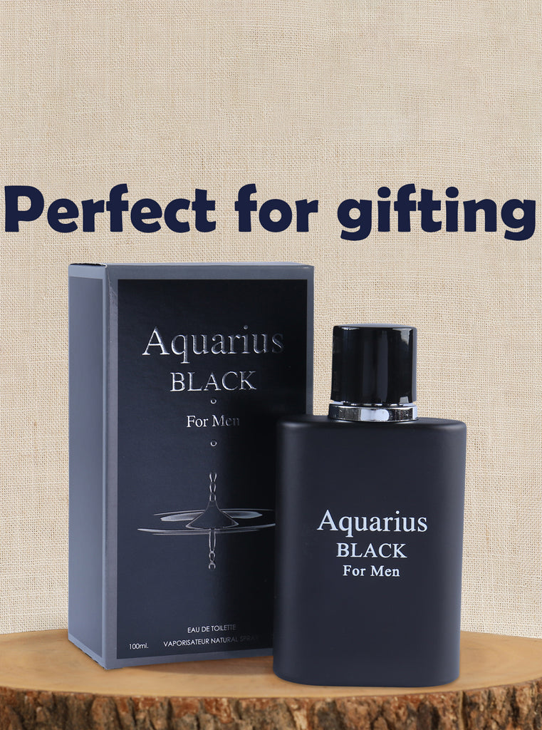 Aquarius Black Spray Cologne Eau De Toilette For Men - 100ml/3.4 fl.oz.