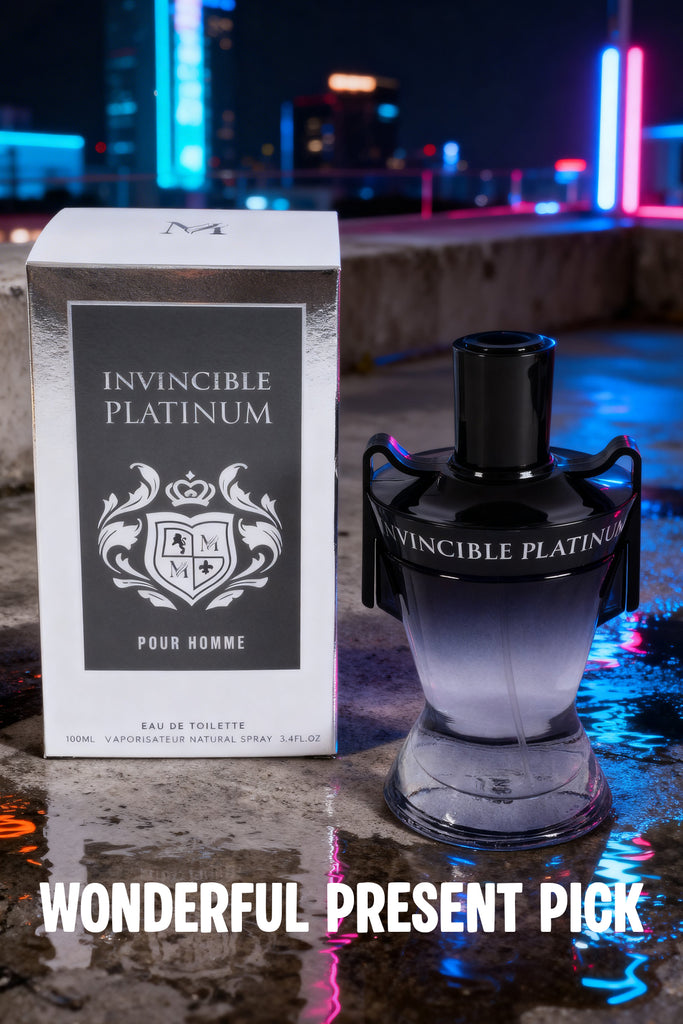 Invincible Platinum Spray Cologne Eau De Toilette For Men - 100ml/3.4 fl.oz.