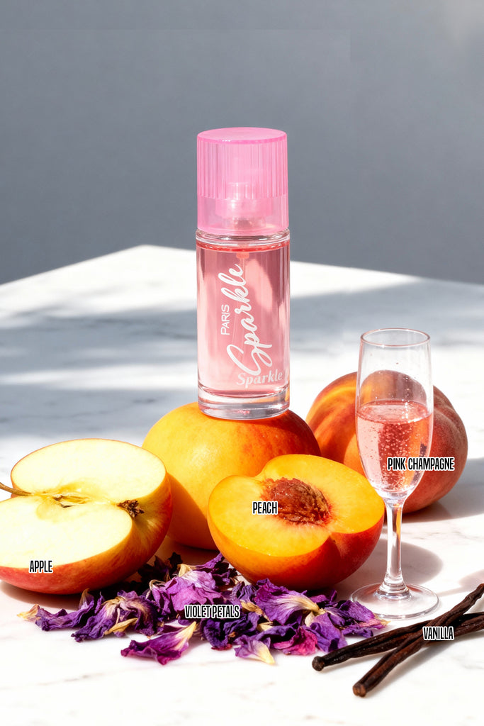 PARIS LIGHTS DISCOVERY ROSE, SPARKLE, PLATINUM, LIGHT SPRAY PERFUME EAU DE PARFUM FOR WOMEN -15ML/0.5FL.OZ. /GIFT SET