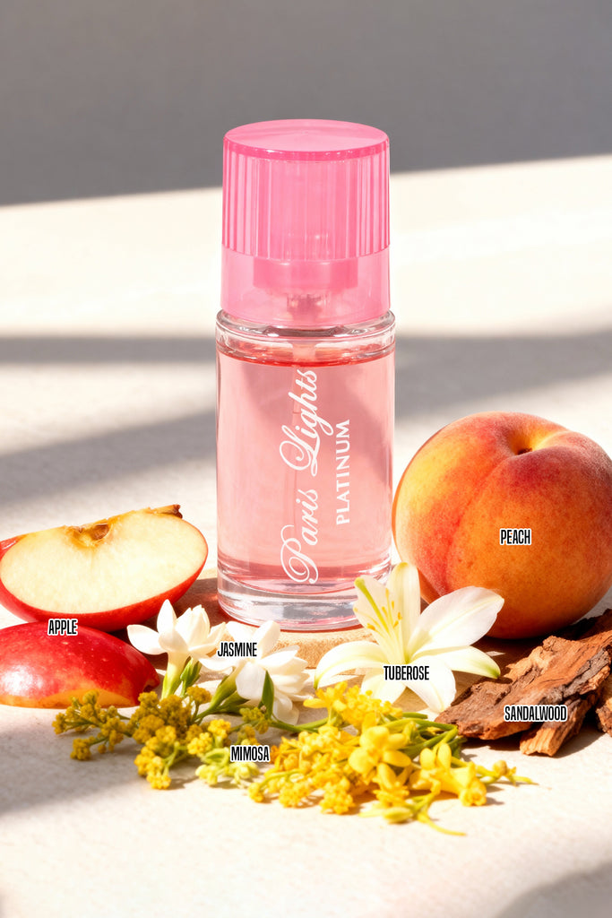 PARIS LIGHTS DISCOVERY ROSE, SPARKLE, PLATINUM, LIGHT SPRAY PERFUME EAU DE PARFUM FOR WOMEN -15ML/0.5FL.OZ. /GIFT SET