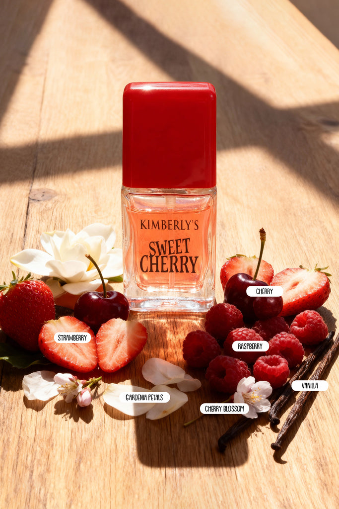 KIMBERLY DISCOVERY TROPICAL PINEAPPLE, SWEET CHERRY, SWEET PEACH, K SPRAY PERFUME EAU DE PARFUM FOR WOMEN -15ML/0.5FL.OZ. /GIFT SET