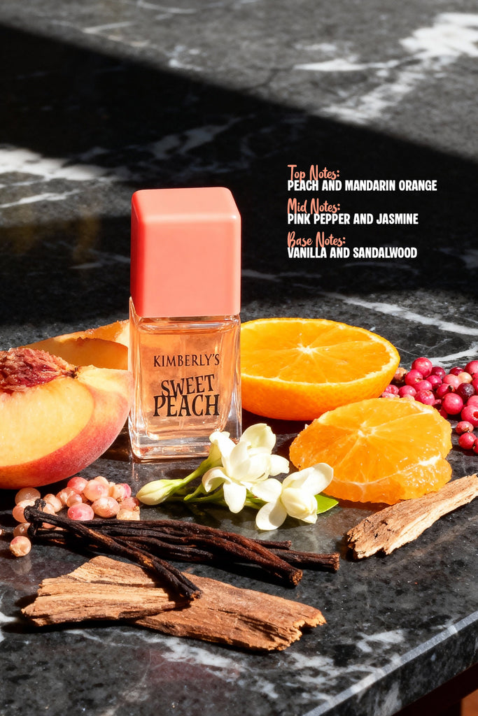 KIMBERLY DISCOVERY TROPICAL PINEAPPLE, SWEET CHERRY, SWEET PEACH, K SPRAY PERFUME EAU DE PARFUM FOR WOMEN -15ML/0.5FL.OZ. /GIFT SET