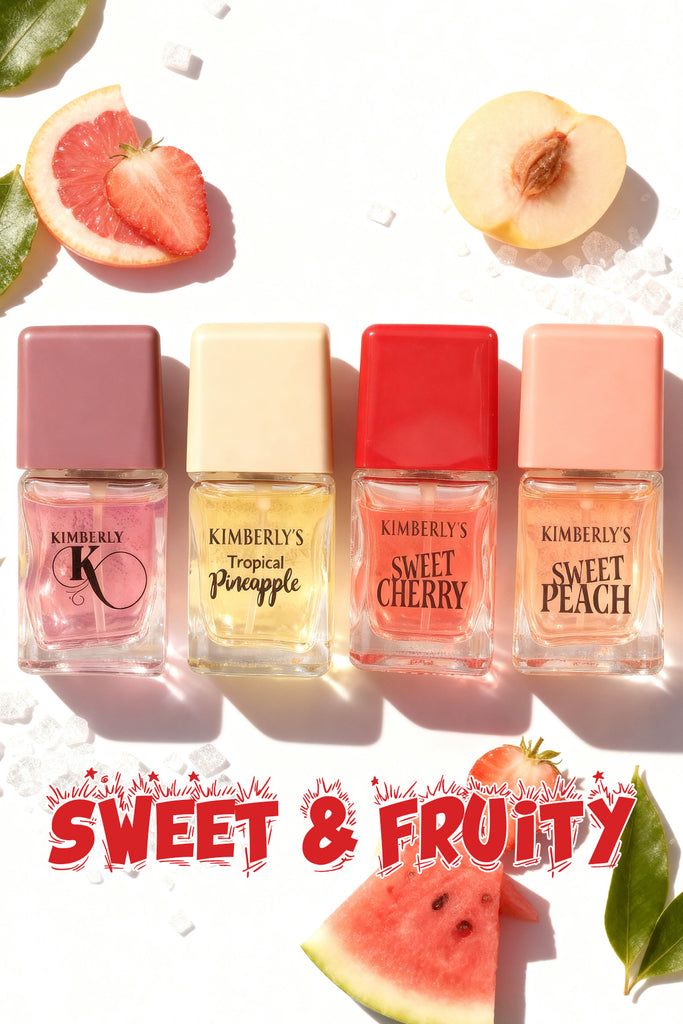 KIMBERLY DISCOVERY TROPICAL PINEAPPLE, SWEET CHERRY, SWEET PEACH, K SPRAY PERFUME EAU DE PARFUM FOR WOMEN -15ML/0.5FL.OZ. /GIFT SET