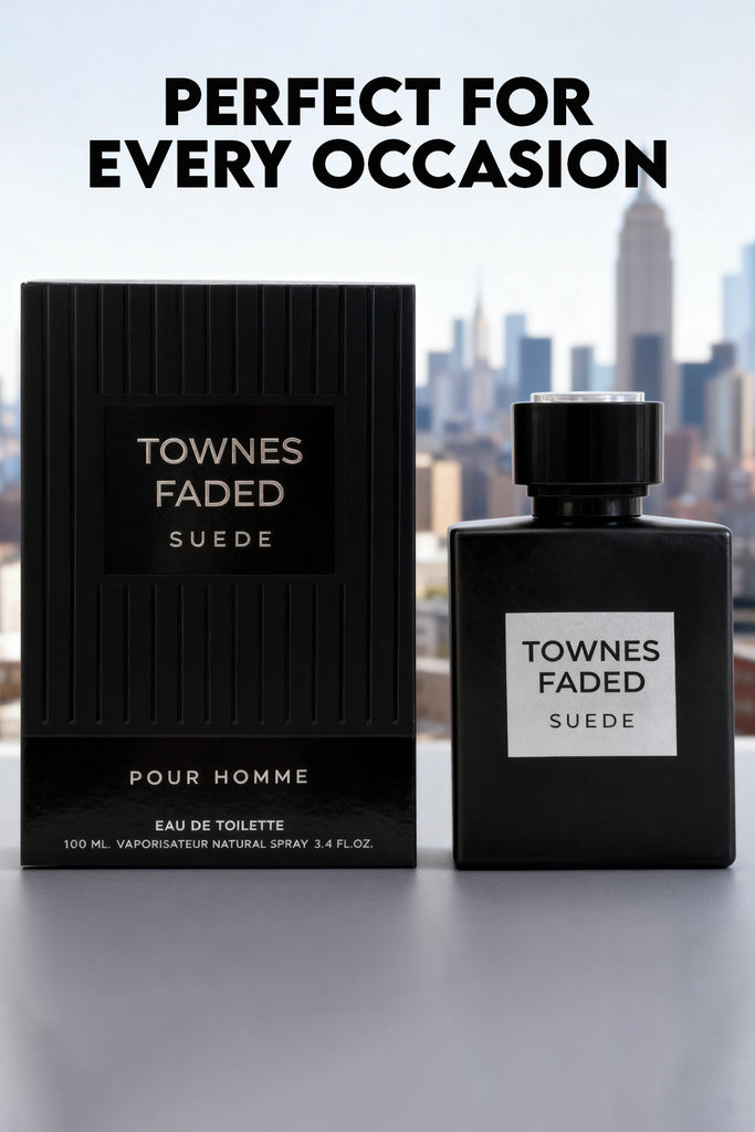 TOWNES FADED SUEDE SPRAY PERFUME EAU DE TOILETTE FOR MEN - 100ML/3.4 FL.OZ.