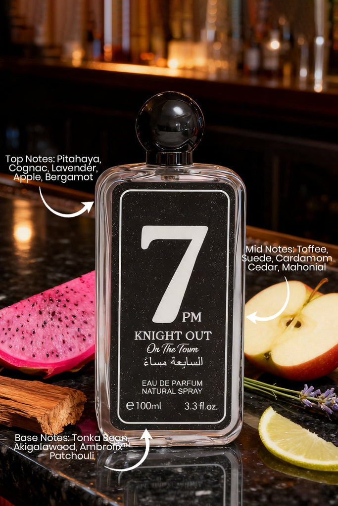 7 PM KNIGHT OUT ON THE TOWN SPRAY PERFUME EAU DE PARFUM FOR MEN AND WOMEN - 100ML/3.3FL.OZ.