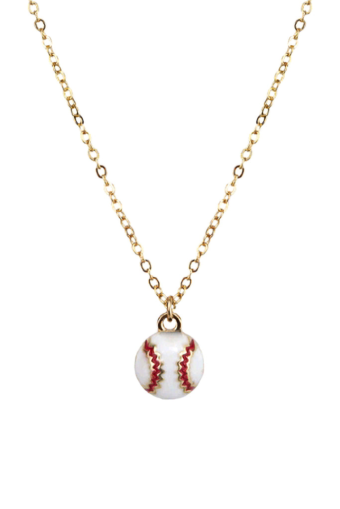 BASEBALL EPOXY SPORTS PENDANT NECKLACE