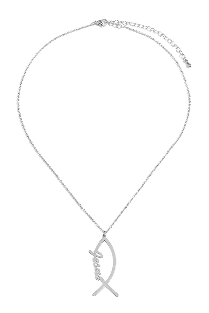JESUS FISH PENDANT NECKLACE