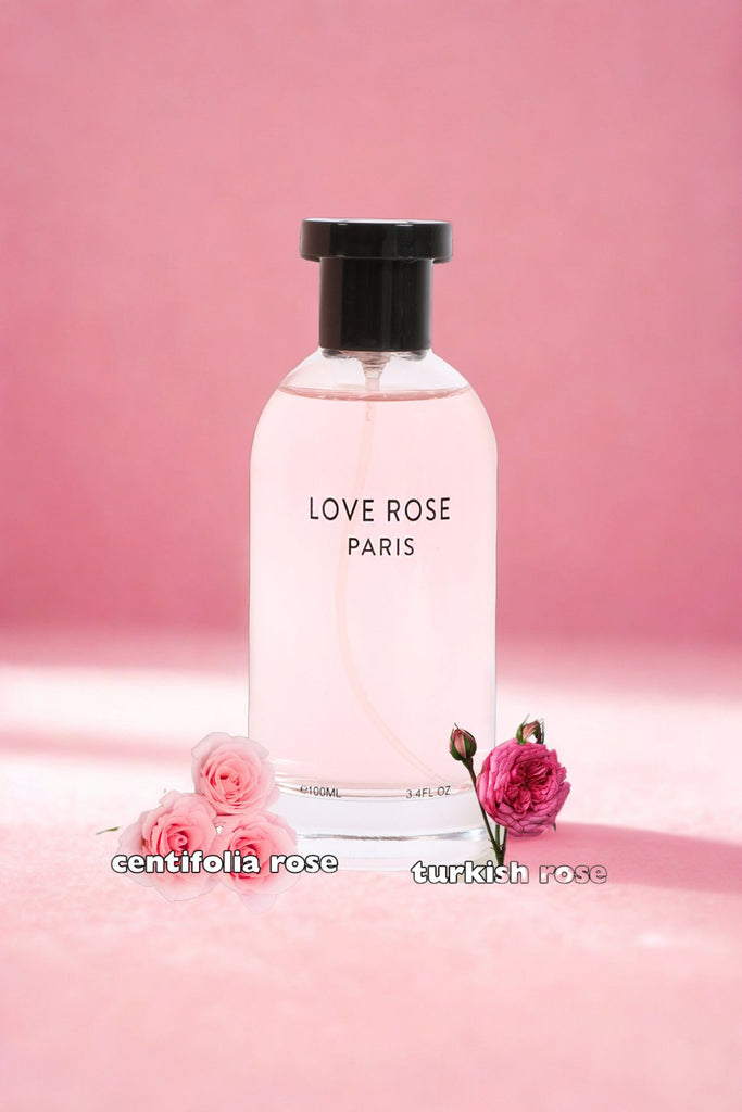 LOVE ROSE PARIS SPRAY PERFUME EAU DE PARFUM FOR WOMEN - 100ML/3.4 FL.OZ.