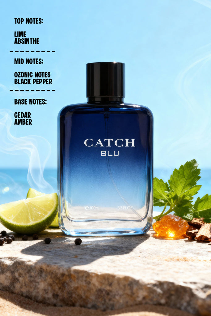 CATCH BLUE SPRAY PERFUME EAU DE TOILETTE FOR MEN - 100ML/3.3 FL.OZ.