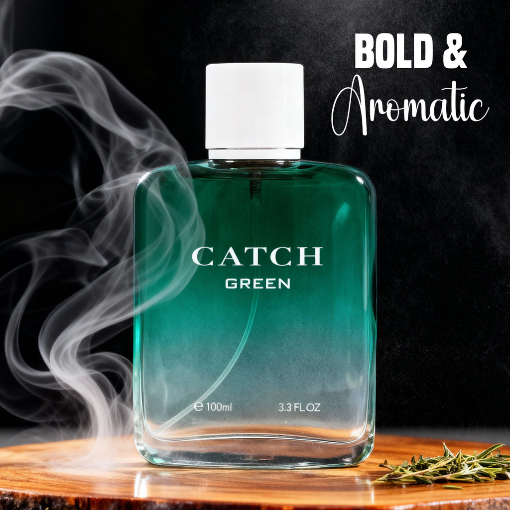 CATCH GREEN SPRAY PERFUME EAU DE TOILETTE FOR MEN - 100ML/3.3 FL.OZ.