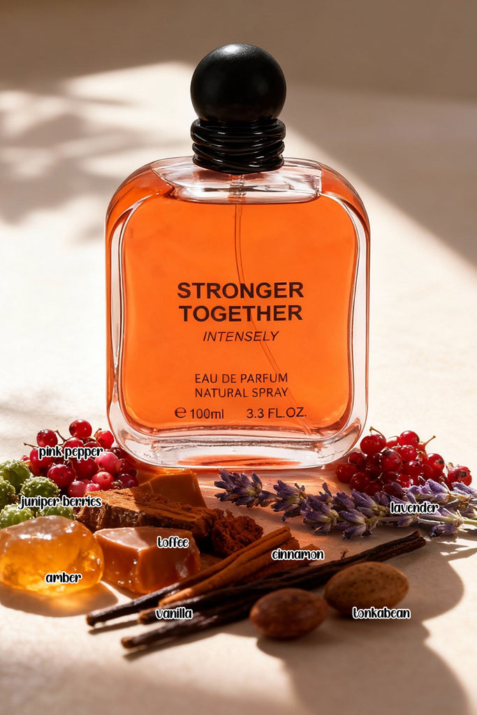STRONGER TOGETHER INTENSELY SPRAY PERFUME EAU DE PARFUM FOR MEN - 100ML/3.3FL.OZ.