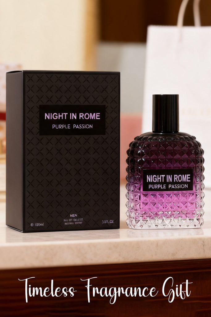 NIGHT IN ROME PURPLE PASSION SPRAY PERFUME EAU DE PARFUM FOR MEN - 100ML/3.3FL.OZ