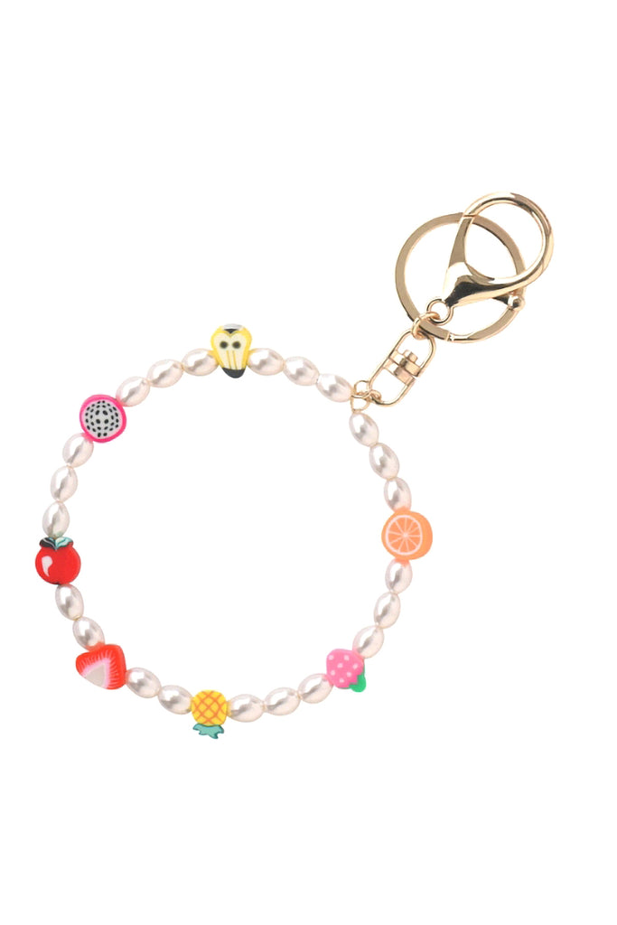 FRUIT STATION PEARL WRISTLET KEYCHAIN