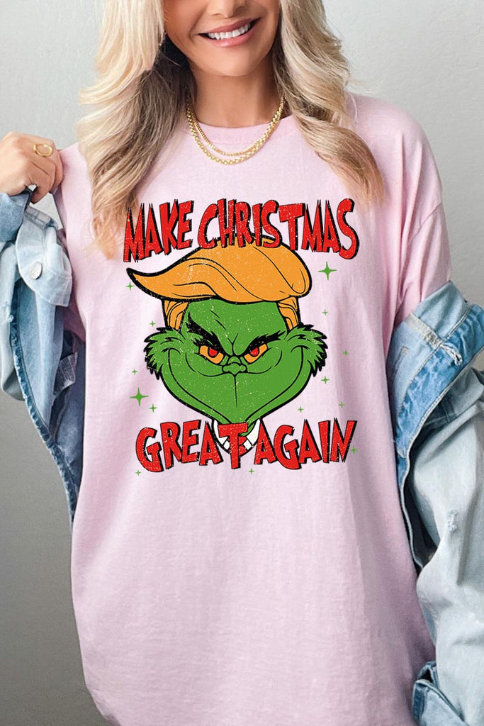 Make Christmas Great Again Trump Graphic Heavy Cotton Tee