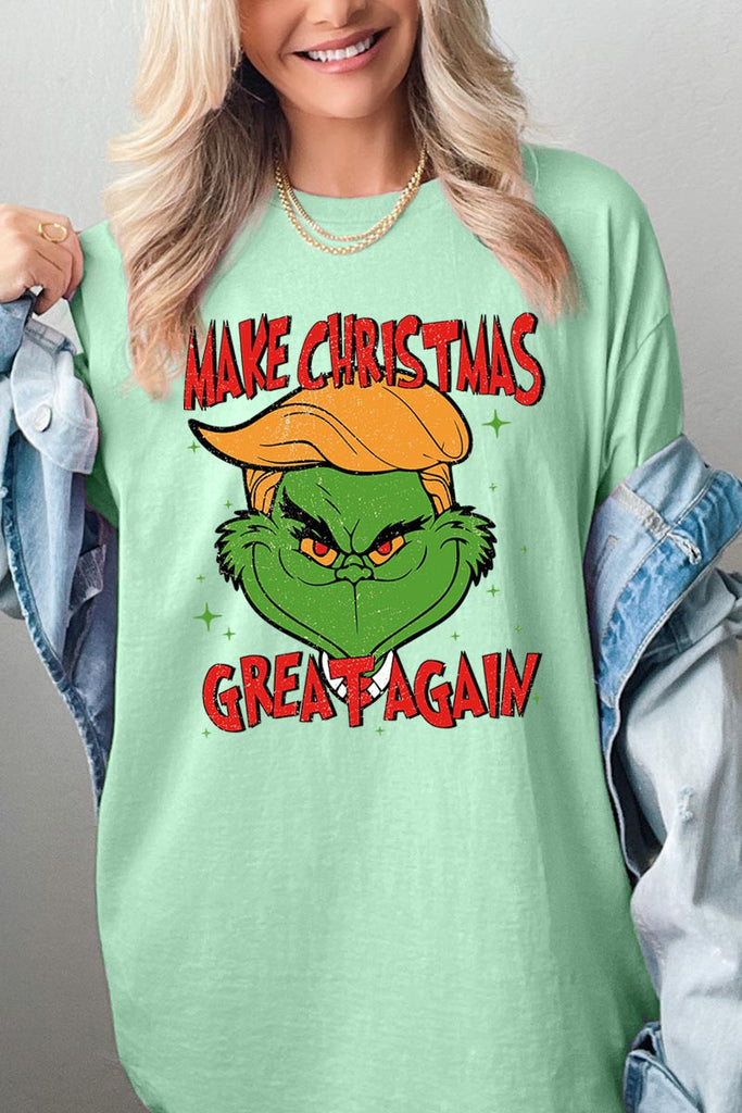 Make Christmas Great Again Trump Graphic Heavy Cotton Tee