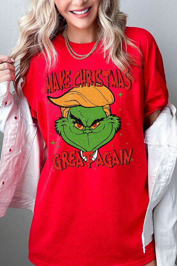 Make Christmas Great Again Trump Graphic Heavy Cotton Tee