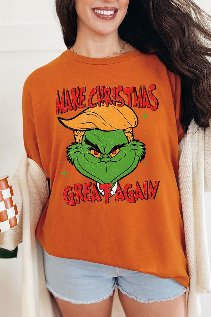 Make Christmas Great Again Trump Graphic Heavy Cotton Tee
