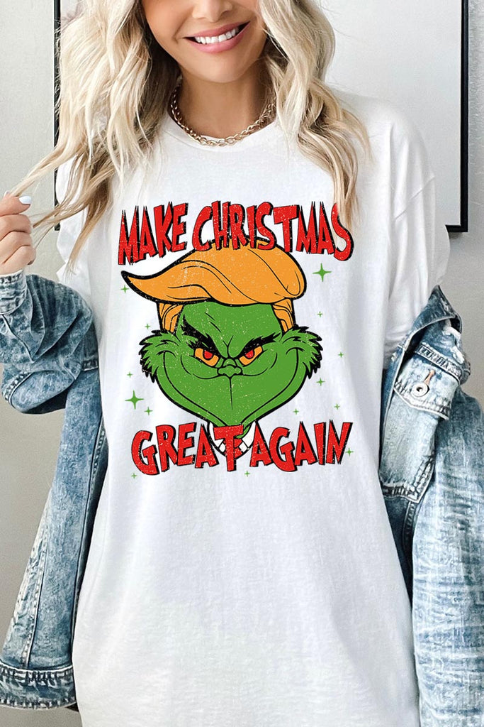 Make Christmas Great Again Trump Graphic Heavy Cotton Tee