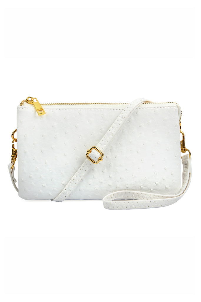 FAUX CROSSBODY WRISTLET BAG