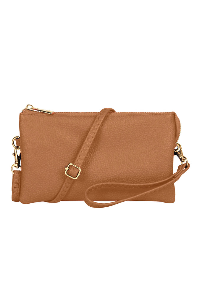 FAUX CROSSBODY WRISTLET BAG