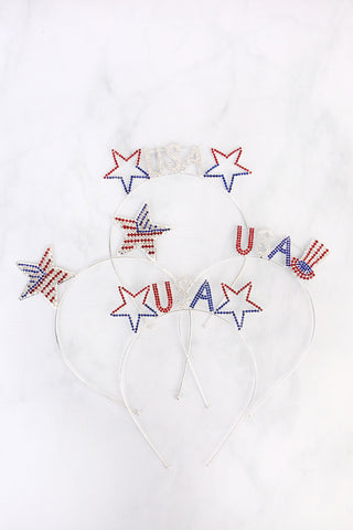 USA ACCENT KNOTTED HEADBAND