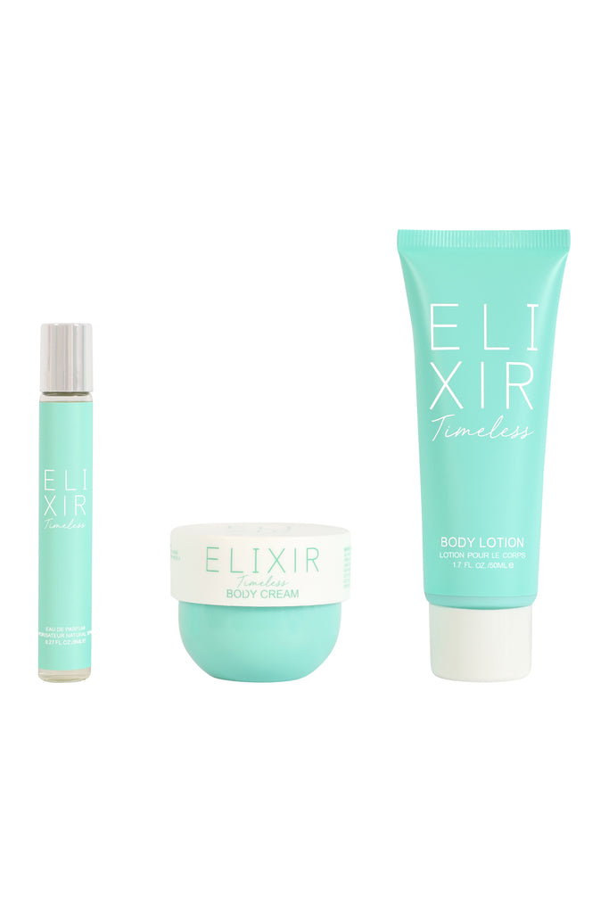 ELIXIR TIMELESS 3 PIECE PERFUME GIFT SET FOR WOMEN – PERFUME, BODY LOTION & BODY CREAM