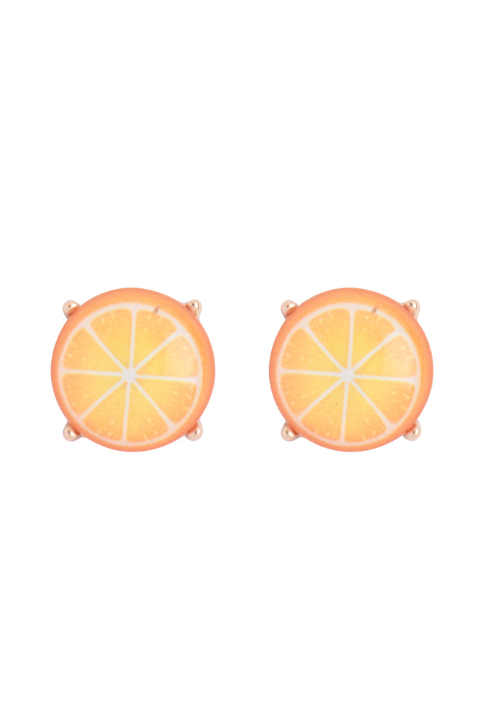 TROPICAL FRUITS EPOXY STUD EARRINGS