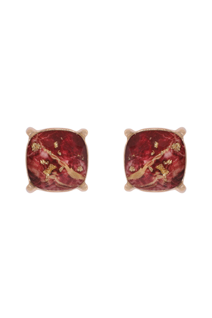 MARBLE EPOXY STUD EARRINGS