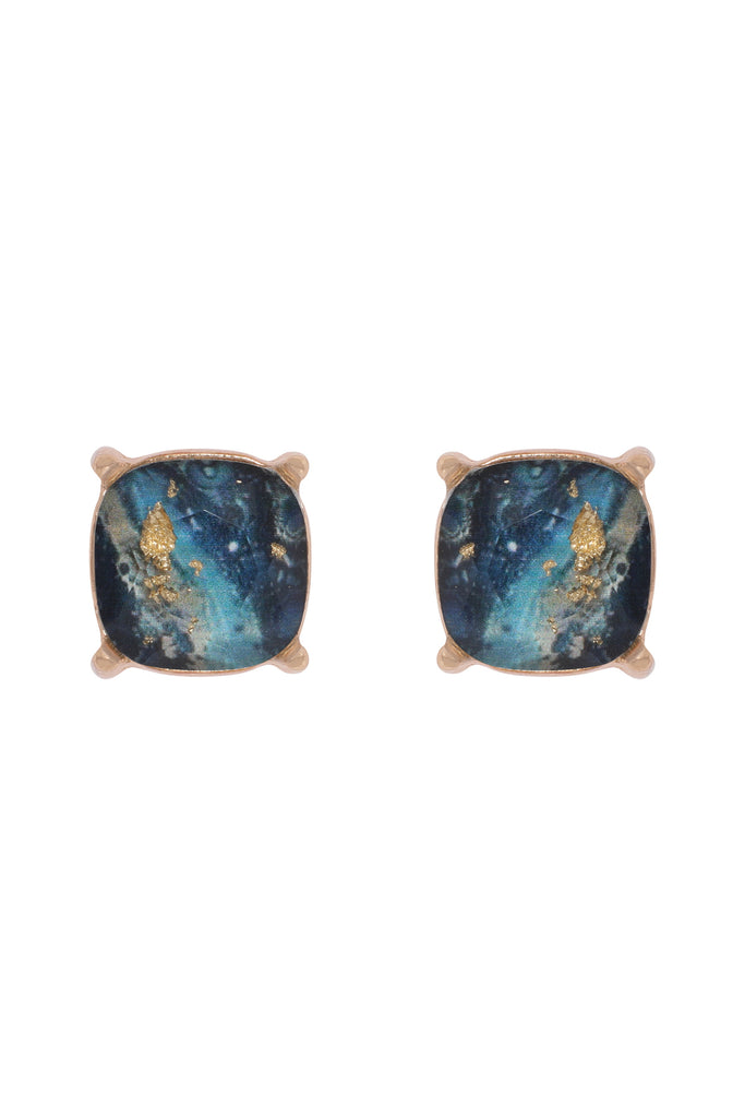 MARBLE EPOXY STUD EARRINGS