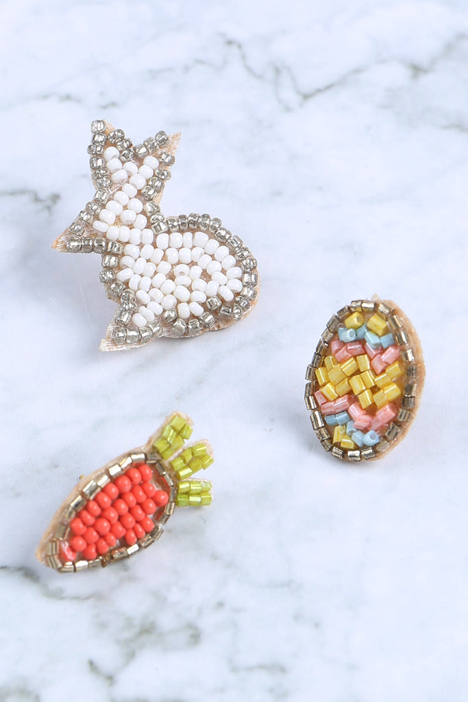 EASTER RABBIT EGG STUD EARRINGS SET
