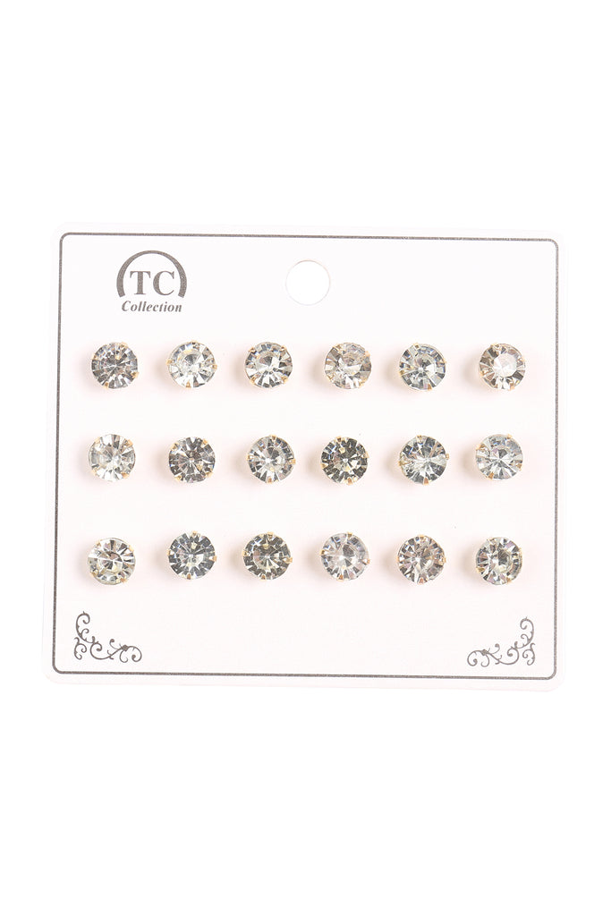 CRYSTAL STUD EARRINGS SET