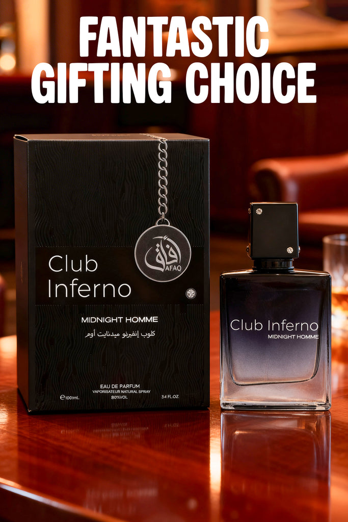 CLUB INFERNO MIDNIGHT HOMME SPRAY PERFUME EAU DE PARFUM FOR MEN - 100ML/3.4FL.OZ.