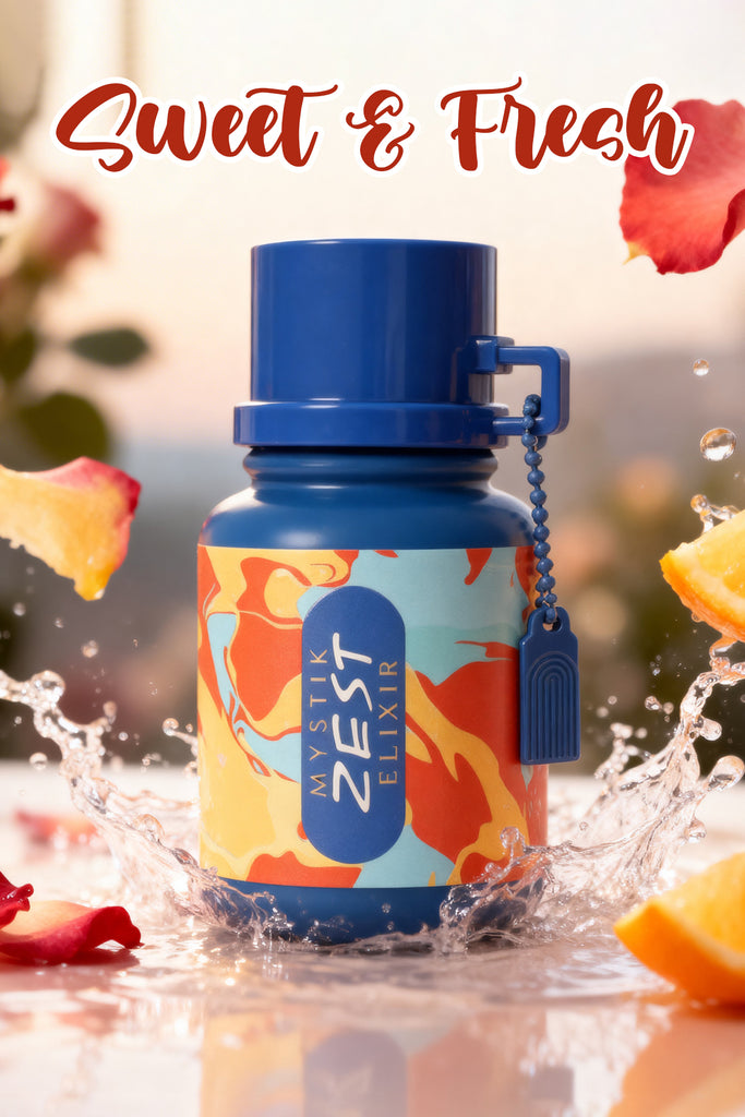 MYSTIK ZEST ELIXIR SPRAY PERFUME EAU DE PARFUM FOR MEN AND WOMEN - 100ML/3.4FL.OZ.