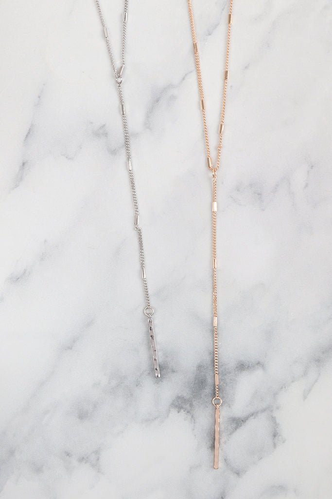 24"-10" DROP METAL Y SHAPE NECKLACE