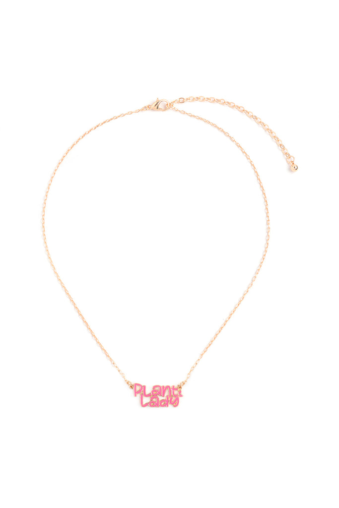 16" PLANT LADY ENAMEL SHORT NECKLACE