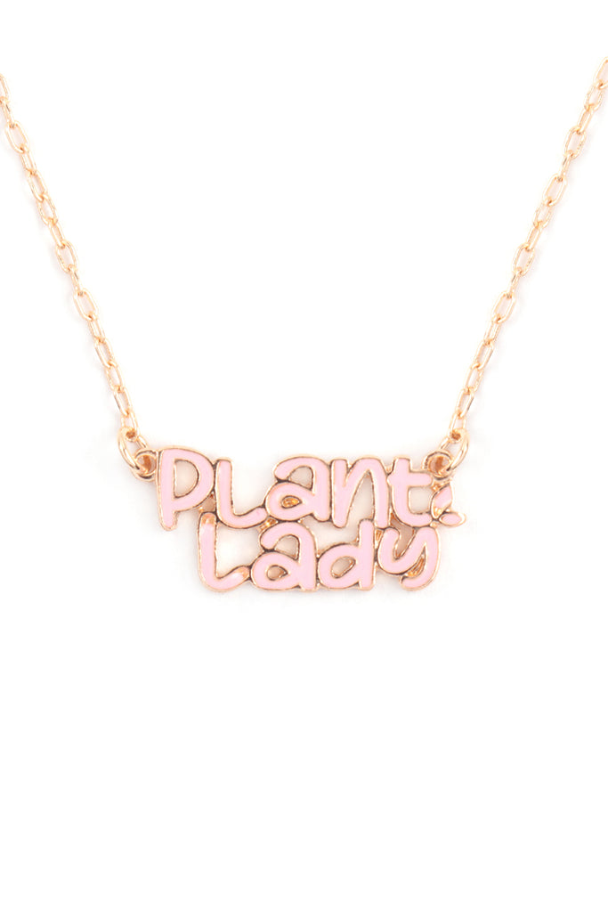 16" PLANT LADY ENAMEL SHORT NECKLACE