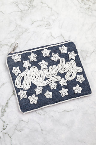 STAR PRINT COSMETIC POUCH BAG
