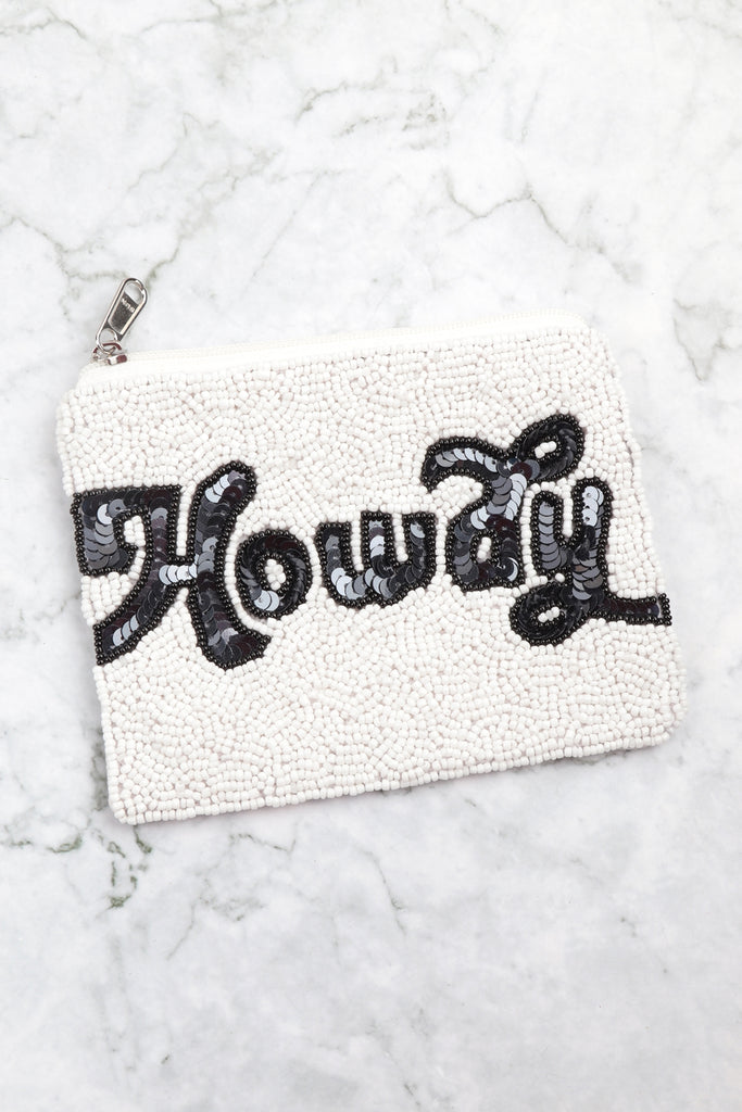 HOWDY SEED BEADS COIN POUCH