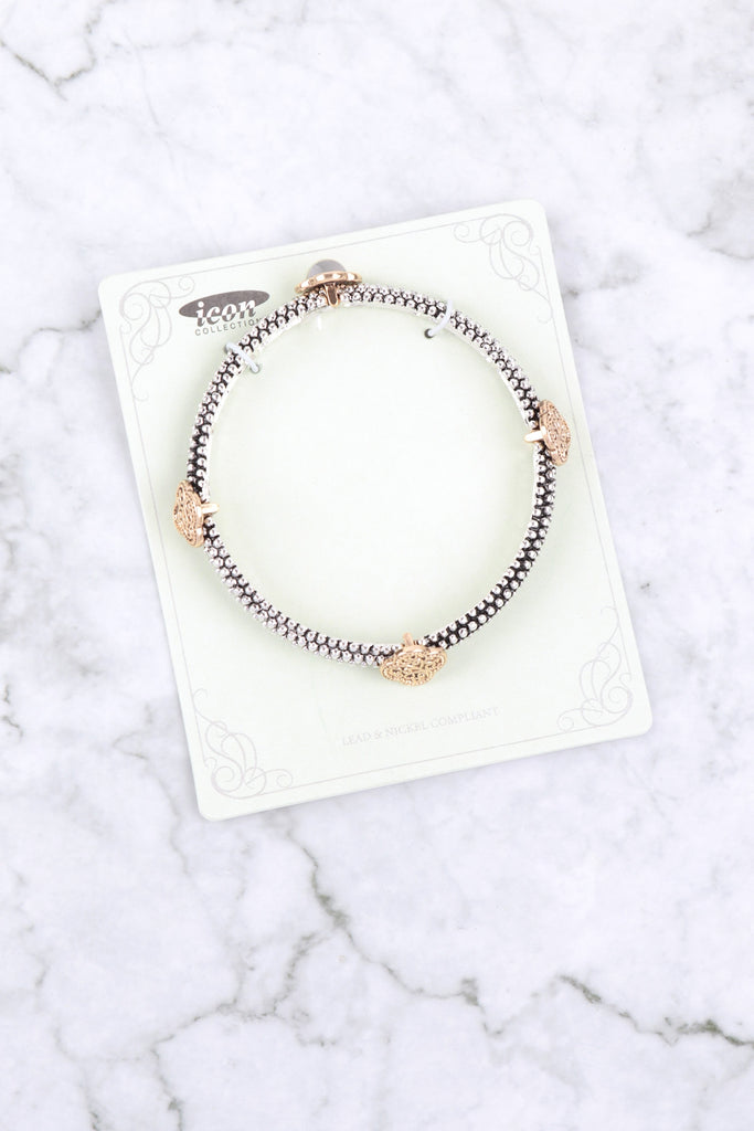 TAILORED STACKABLE BEAD CHARM BRACELET