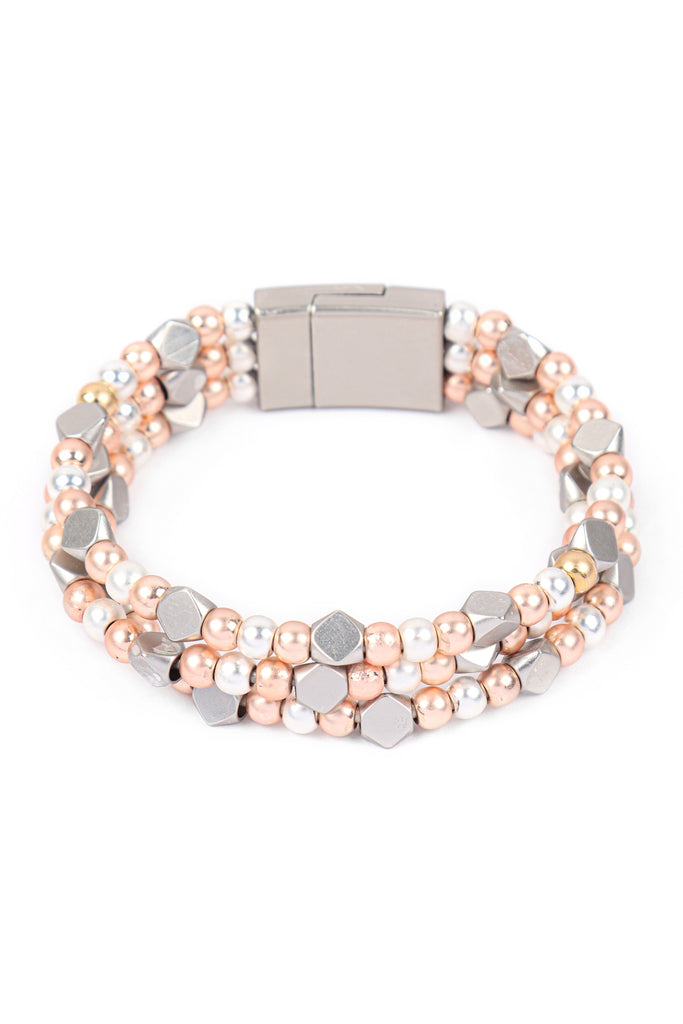 CCB EDGY BEAD CHARM MAGNETIC LOCK BRACELET