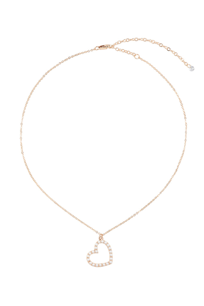 PEARL HEART PENDANT NECKLACE