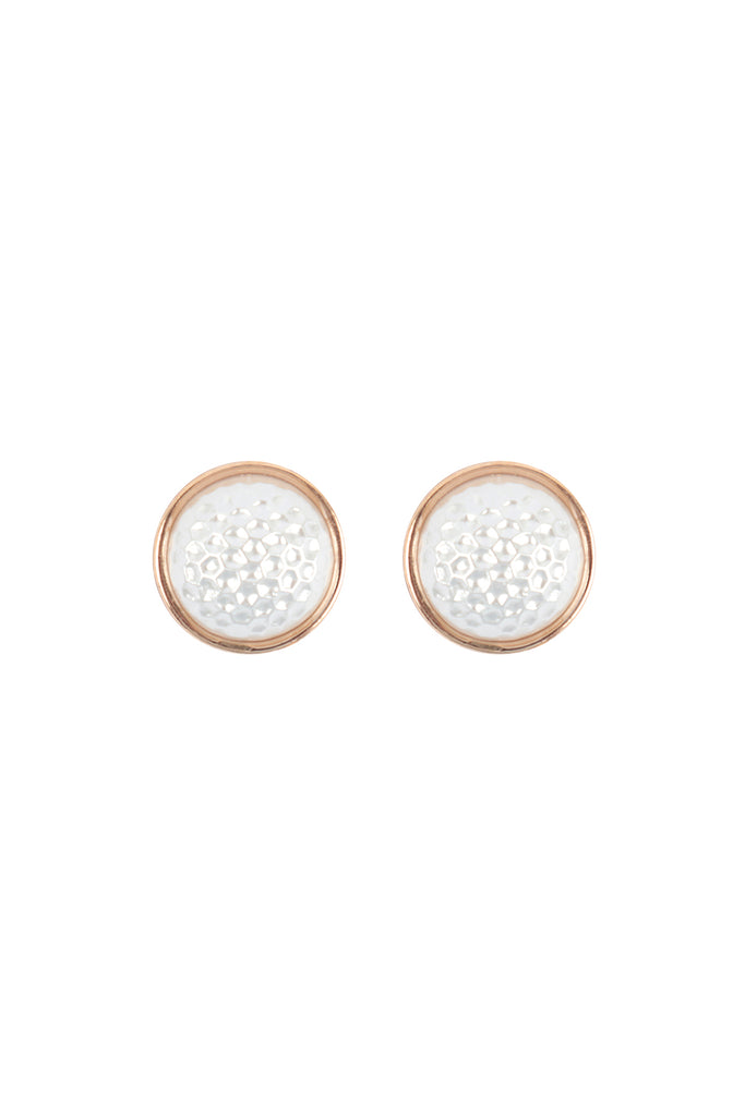 BALL SHAPED PEARL POST EARRINGS