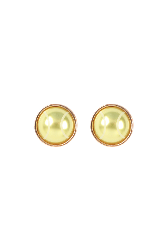 BALL SHAPED PEARL POST EARRINGS