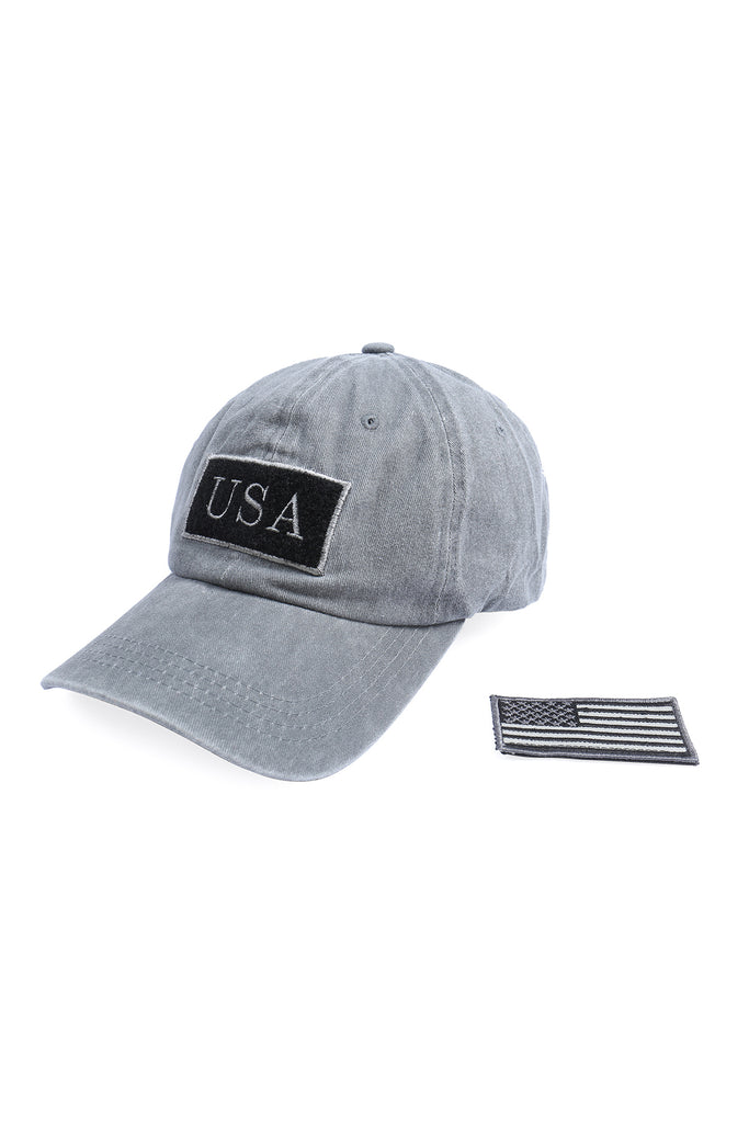 USA DOUBLE PATCH FLAG BASEBALL CAP