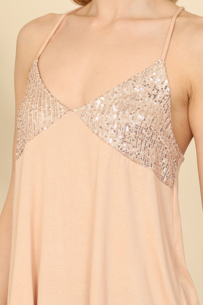 Sequins Detail Cami Top
