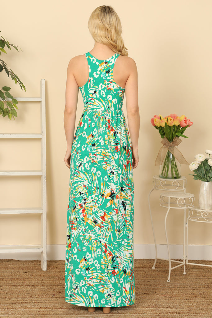 Printed Maxi Tank Dress