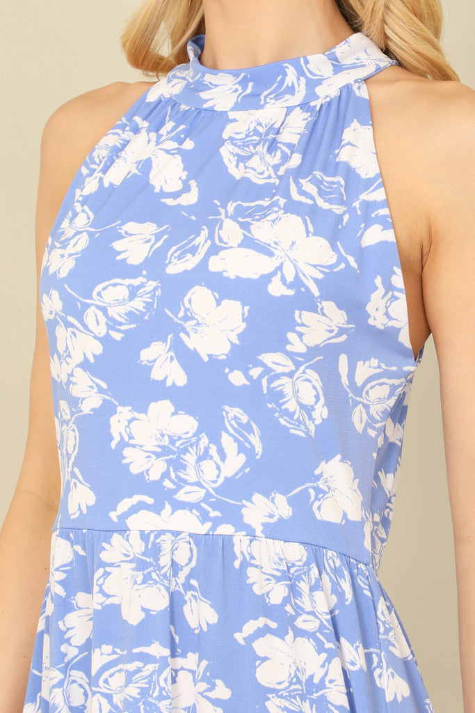 HALTER NECK PRINTED DRESS