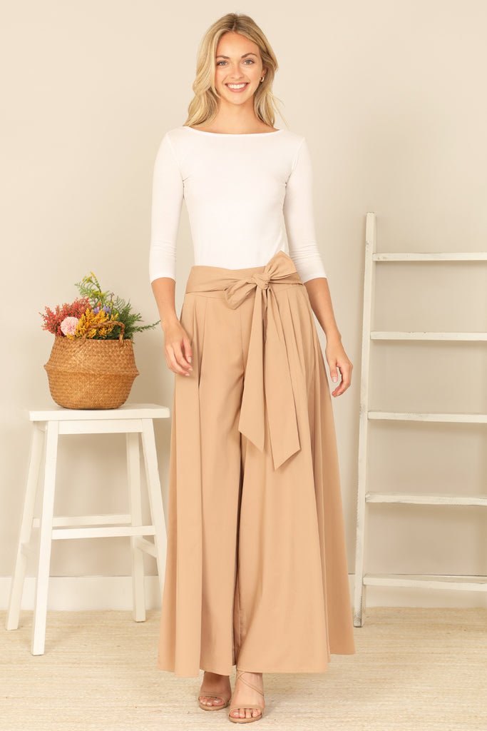 WAIST TIE SQUARE PANTS