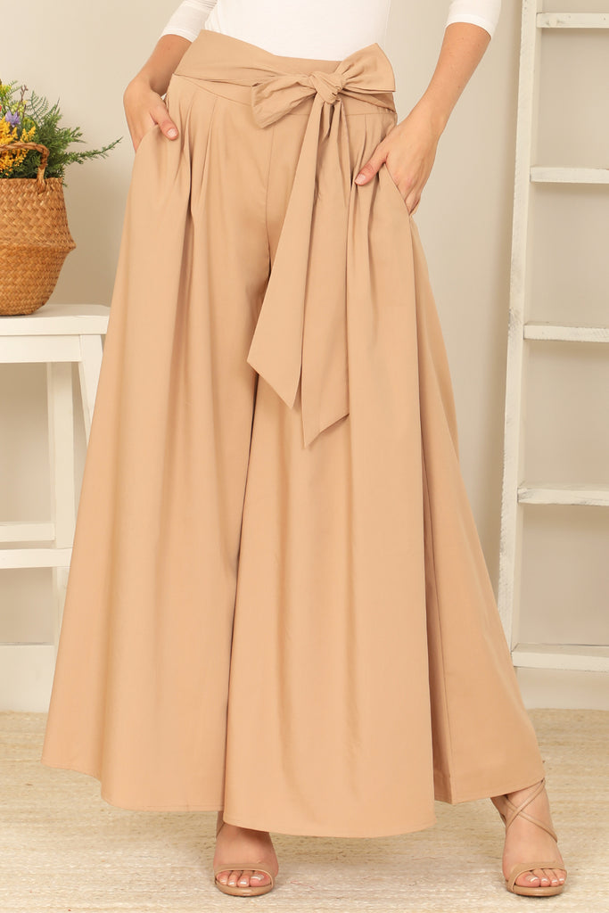 WAIST TIE SQUARE PANTS