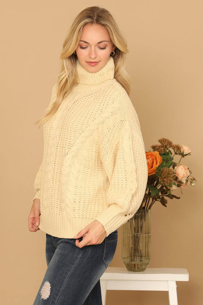 TURTLE NECK KNITTED SWEATER